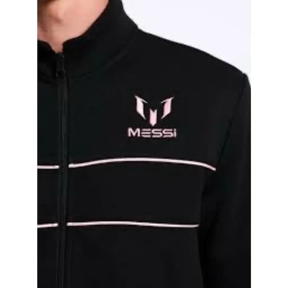 Messi by Robert Graham Men’s Track Jacket Black Full Zip Athletic XL NWT